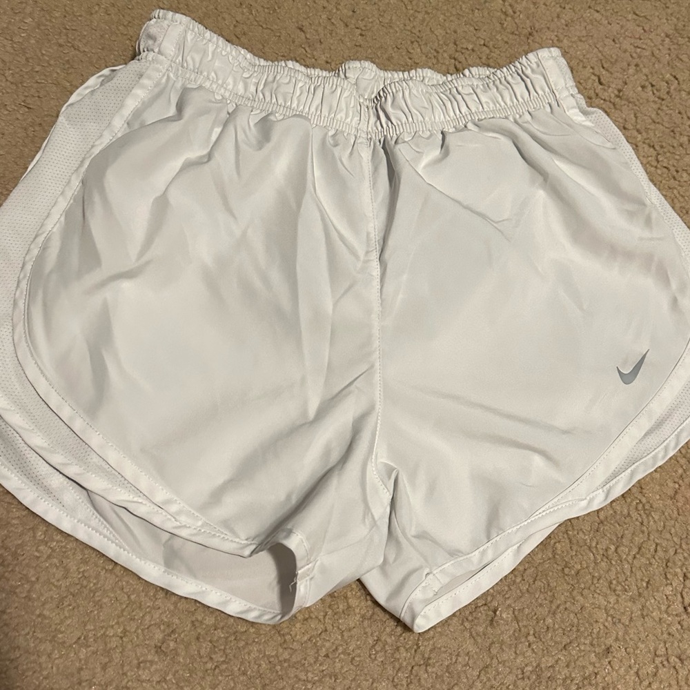 White Nike shorts